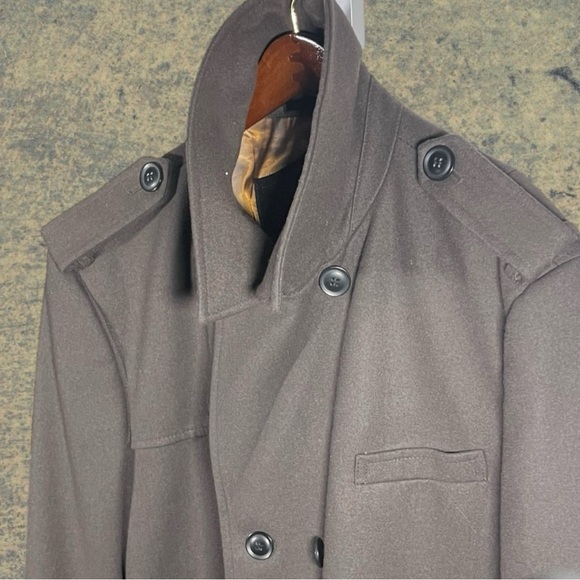 Black Rivet Men's Taupe Gray Peacoat Size XL - Picture 14 of 16